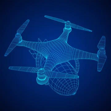 Military Combat Bomber Drone Stock Illustration
