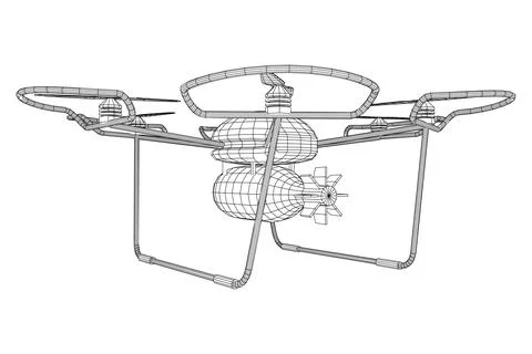 Military Combat Bomber Drone Stock Illustration
