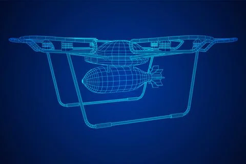 Military Combat Bomber Drone Stock Illustration
