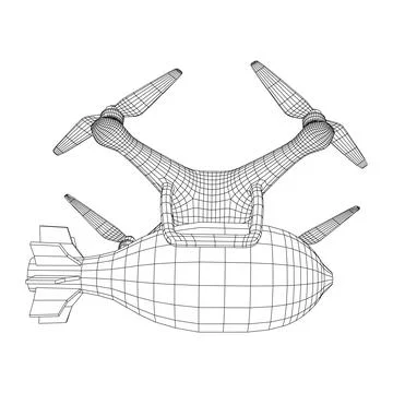Military Combat Bomber Drone Stock Illustration