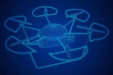 Military Combat Bomber Drone Stock Illustration