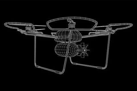 Military Combat Bomber Drone Stock Illustration