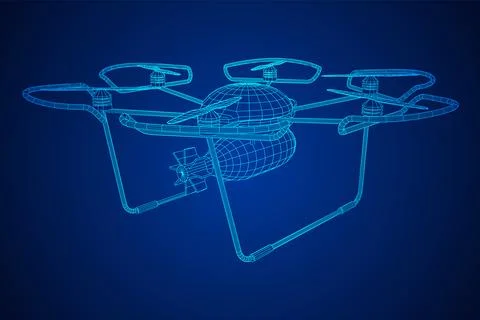 Military Combat Bomber Drone Stock Illustration