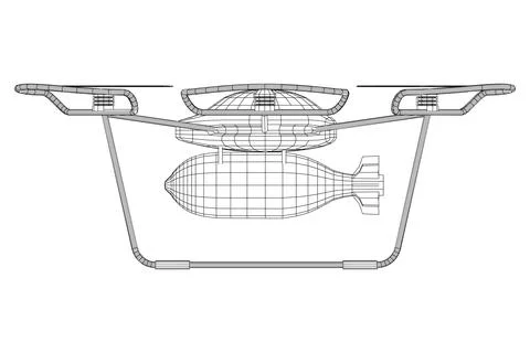 Military Combat Bomber Drone Stock Illustration