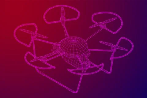Military Combat Bomber Drone Stock Illustration