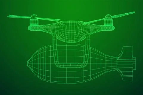 Military Combat Bomber Drone Stock Illustration