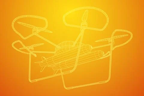 Military Combat Bomber Drone Stock Illustration