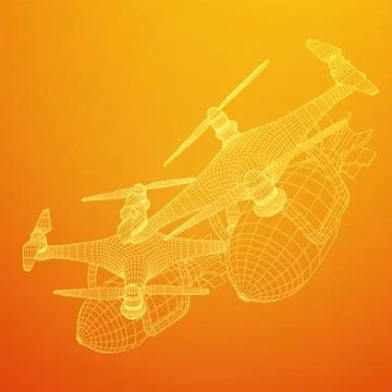 Military Combat Bomber Drone Stock Illustration