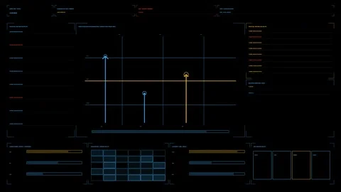 Military Command HUD Formation Planning Seamless Loop Stock Footage 342763768
