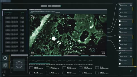 Military Command Using Rocket Weapon Interface To Attack Detected Terrorists Video stock 277699244