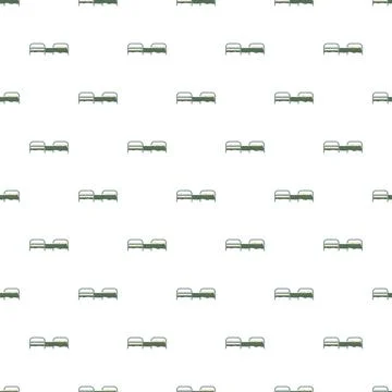 Military cot beds seamless pattern vector illustration イラスト素材
