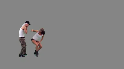 Military Dance Grey Background Stock Footage 10684255