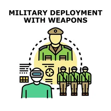 Military deployment planning using advanced virtual simulation Stock Illustration