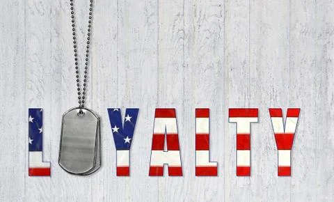 Military dog tags for loyalty Stock Illustration
