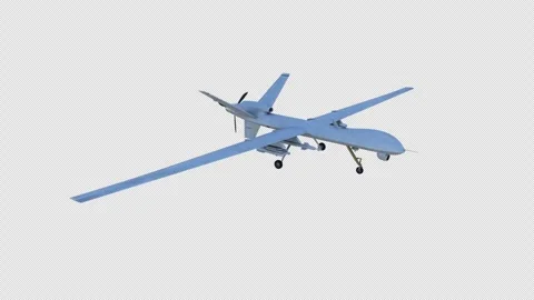 Military Drone Alpha Channel Loop 4K Stock Footage 282231861