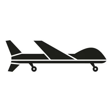 Military drone icon simple vector. AI spy video control 库存插图