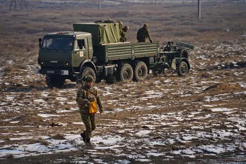 Military exercises of the armed engineering forces 스톡 사진