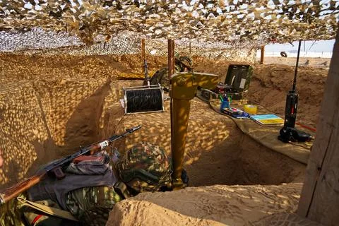 Military exercises of the armed engineering forces 스톡 사진