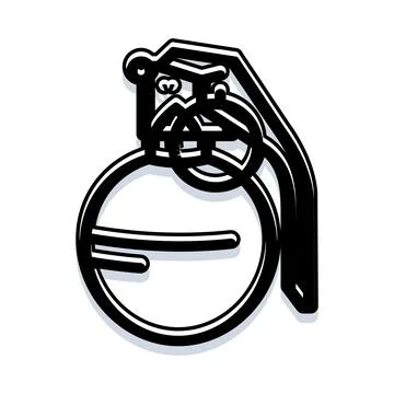Military explosive device hand grenade vector illustration Stock Illustration
