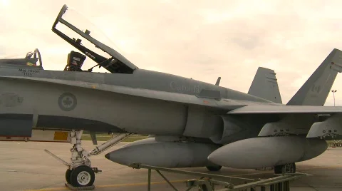 Military, F18 Hornet fighter jet, #1 Stock Footage