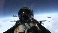 Military, Fighter Pilot In Cockpit Stock Footage