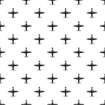 Military fighter plane pattern, simple style Stockillustratie