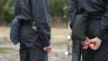 Military forces protect event security men serve to guard people HD Footage