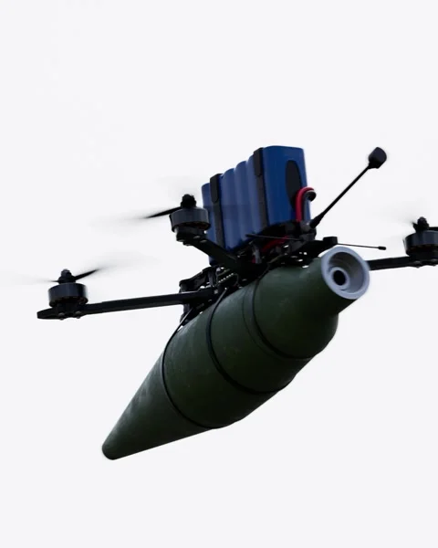 military fpv drone with projectile   動画素材 328654889