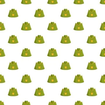 Military garrison side cap seamless pattern background Illustrazione stock