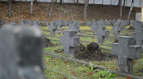 Military graveyard Stock Footage 24745560