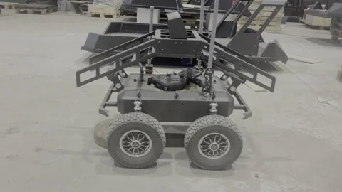 Military ground-based robotic system for remote mine laying Stock-Footage 335104897