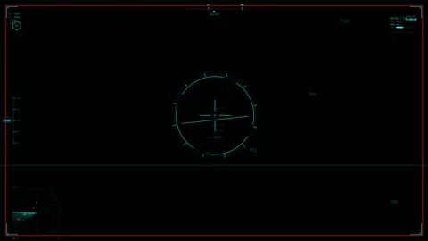 Military GUI HUD animation for sci-fi war footage production with targeting.. Stock Footage 327103339
