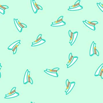 Military hat cap vector seamless pattern 스톡 일러스트