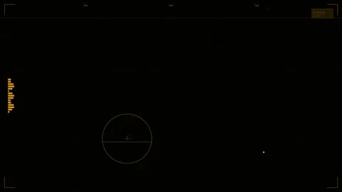 Military heads up display animation for sci fi and war videos showing tactical Stock Footage 328334884