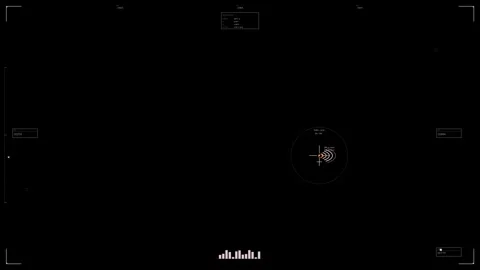 Military heads up display for optimizing tactical operations in sci fi or war Stock Footage 328339174