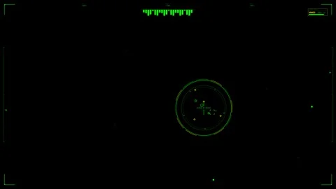 Military heads up display for sci fi and war videos featuring targeting Stock Footage 328334896