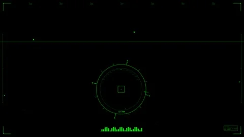 Military heads up display for sci fi or war videos featuring targeting system Stock Footage 328339173