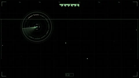 Military heads up display for sci fi war videos showcasing digital radar and Stock Footage 328339181