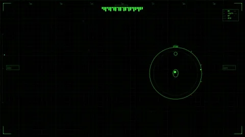Military heads up display for sci fi and war video games with technical Stock Footage 328343153