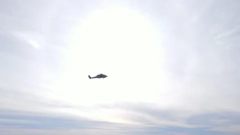 Military helicopter flying Stock Footage 221532545