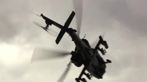 Military helicopter Stock Footage