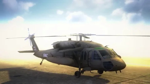 Military helicopter Stock Footage 83717906