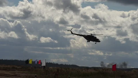 Military helicopter Vídeo Stock 138315312