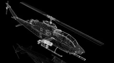 Military helicopter Stock Illustration