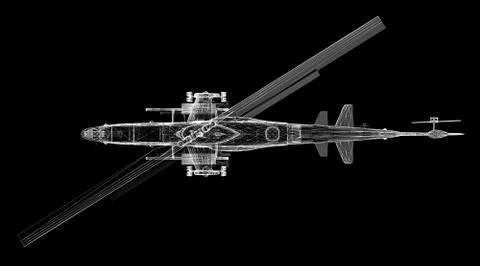 Military helicopter Stock Illustration