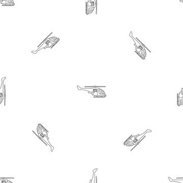 Military helicopter pattern seamless vector Illustrazione stock