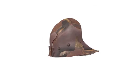 Military Helmet rotating in loop on white background Stock-Footage 271006716