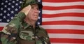 Military Honor Salute Image Proud Soldier USA Flag Woodland Army Uniform 4k or 4k+ Resolution