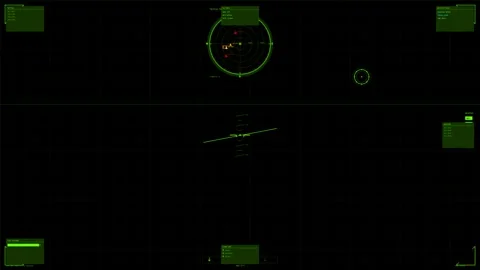 Military hud cockpit interface for science fiction war documentary use with.. Видео 327223974