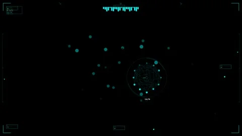 Military hud interface animation designed for war and sci-fi videos showing.. Stock Footage 327983905